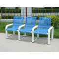 Powder coated metal chair outdoor 3 seaters bench